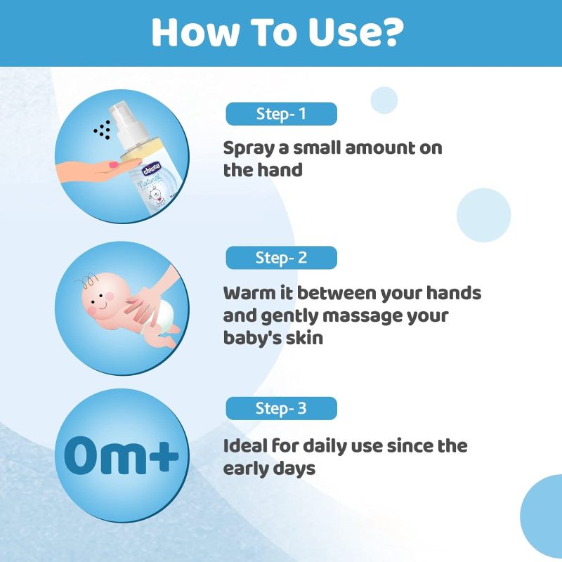 Chicco Natural Massage Oil 100MI ออยล์นวดผิวสำหรับเด็ก chicco